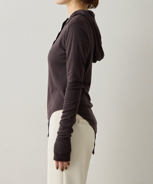 Whim Gazette（ウィムガゼット）の「＜WEB限定＞【Nuition】ボディスーツ（Tシャツ/カットソー・レディース・グレー/ブラウン・FREE）」の19枚目の写真