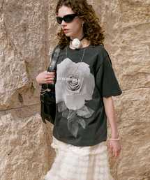 DEWEDEWE（デュイデュイ）の「ローズ09トップ_グレー（Tシャツ/カットソー）」