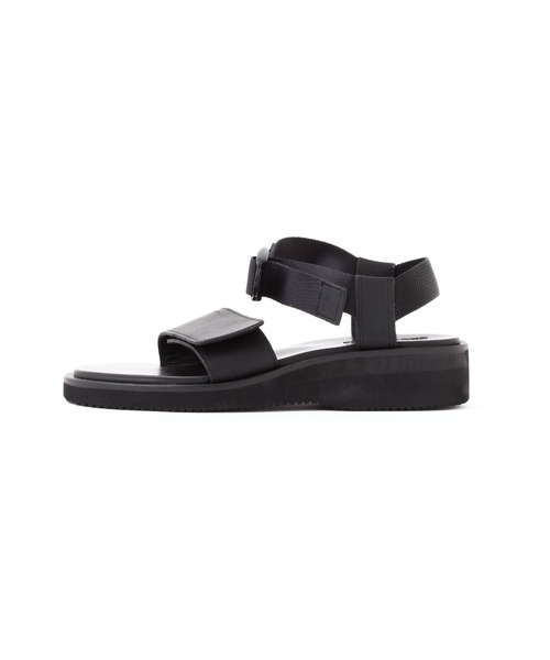 MARGARET HOWELL ブラックサンダル　Lサイズ FOOTWORKS FOR MARGARET HOWELL STRAP SANDALS（サンダル）｜MARGARET