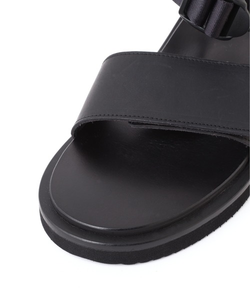 MARGARET HOWELL ブラックサンダル　Lサイズ FOOTWORKS FOR MARGARET HOWELL STRAP SANDALS（サンダル）｜MARGARET