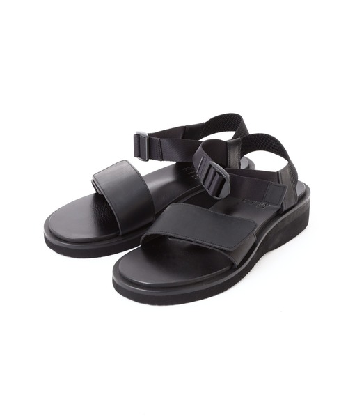 MARGARET HOWELL ブラックサンダル　Lサイズ FOOTWORKS FOR MARGARET HOWELL STRAP SANDALS（サンダル）｜MARGARET