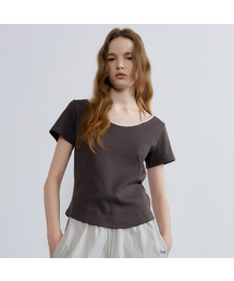 Halter strap ringer t-shirt [FRSP07TS23]_Charcoal