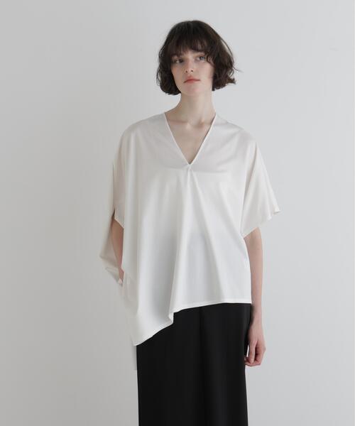 LE PHIL(ルフィル)の「◆キュプラジャージプルオーバー(Tシャツ/カットソー・レディース・ブラック/ブラウン/ホワイト・F)」の7枚目の写真