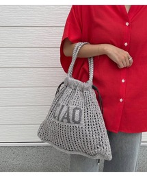 Q | メッセージラメニット2wayバッグ(ハンドバッグ)