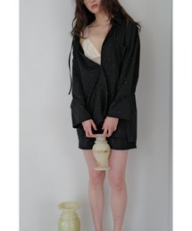 TRUNC（トランクエイティーエイト）の「Dot Print Tie Oversized Shirt / ドットプリントタイオーバーシャツ（シャツ/ブラウス）」