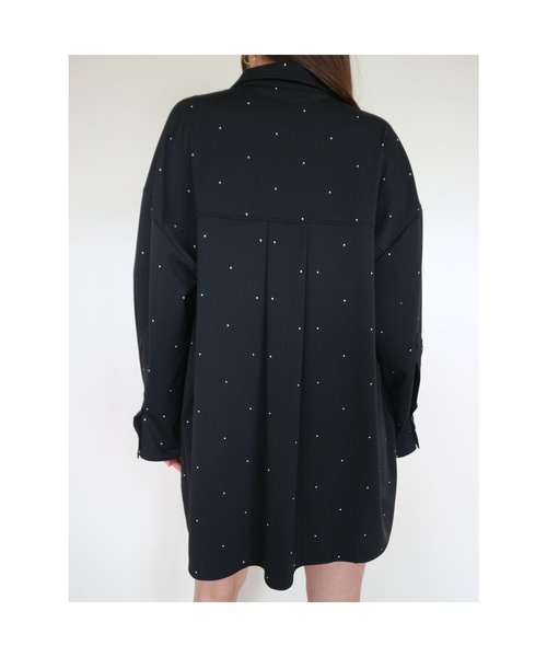 TRUNC(トランクエイティーエイト)の「Dot Print Tie Oversized Shirt / ドットプリントタイオーバーシャツ(シャツ/ブラウス・レディース・ブラック・FREE)」の15枚目の写真