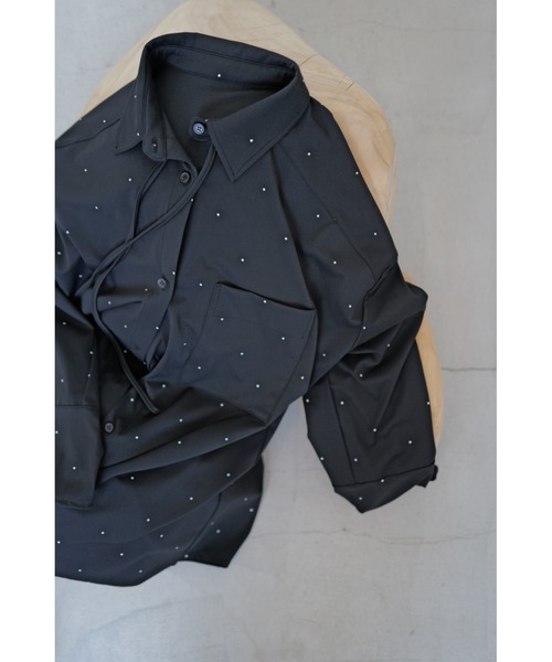 TRUNC(トランクエイティーエイト)の「Dot Print Tie Oversized Shirt / ドットプリントタイオーバーシャツ(シャツ/ブラウス・レディース・ブラック・FREE)」の22枚目の写真