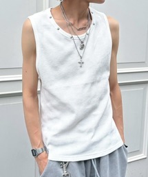 【nmtc+】Studded Rib Tank Top / 【エヌエムティーシープラス】スタッズリブタンクトップ