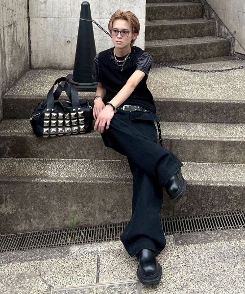 Never mind the XU / Chikashitsu+(ネバーマインド ザ エックスユー / チカシツプラス)の「【nmtc+】Studded Rib Tank Top / 【エヌエムティーシープラス】スタッズリブタンクトップ(タンクトップ・メンズ・ブラック/ホワイト/グレー・ONE SIZE)」の8枚目の写真