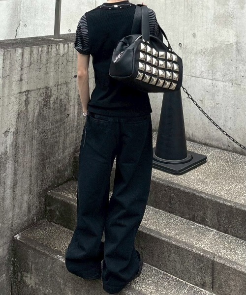 Never mind the XU / Chikashitsu+(ネバーマインド ザ エックスユー / チカシツプラス)の「【nmtc+】Studded Rib Tank Top / 【エヌエムティーシープラス】スタッズリブタンクトップ(タンクトップ・メンズ・ブラック/ホワイト/グレー・ONE SIZE)」の12枚目の写真