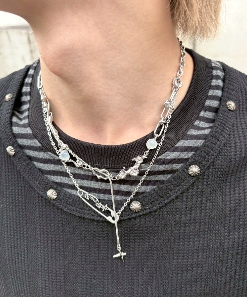 Never mind the XU / Chikashitsu+(ネバーマインド ザ エックスユー / チカシツプラス)の「【nmtc+】Studded Rib Tank Top / 【エヌエムティーシープラス】スタッズリブタンクトップ(タンクトップ・メンズ・ブラック/ホワイト/グレー・ONE SIZE)」の16枚目の写真