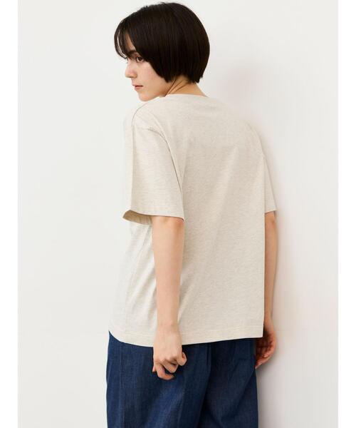 Samansa Mos2(サマンサ モスモス)の「【接触冷感】ロゴアソートプリントTシャツ(Tシャツ/カットソー・レディース・グリーン/オフホワイト/チャコールグレー/グレー・F)」の5枚目の写真