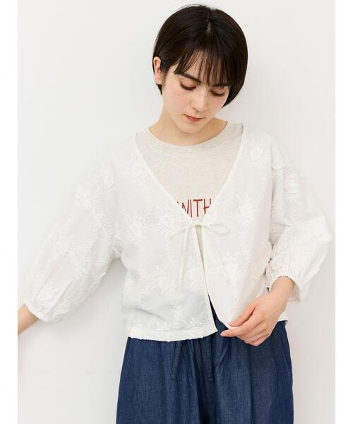 Samansa Mos2(サマンサ モスモス)の「【接触冷感】ロゴアソートプリントTシャツ(Tシャツ/カットソー・レディース・グリーン/オフホワイト/チャコールグレー/グレー・F)」の6枚目の写真