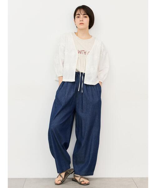 Samansa Mos2(サマンサ モスモス)の「【接触冷感】ロゴアソートプリントTシャツ(Tシャツ/カットソー・レディース・グリーン/オフホワイト/チャコールグレー/グレー・F)」の8枚目の写真