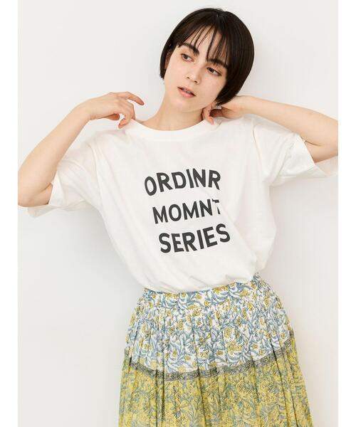 Samansa Mos2(サマンサ モスモス)の「【接触冷感】ロゴアソートプリントTシャツ(Tシャツ/カットソー・レディース・グリーン/オフホワイト/チャコールグレー/グレー・F)」の9枚目の写真