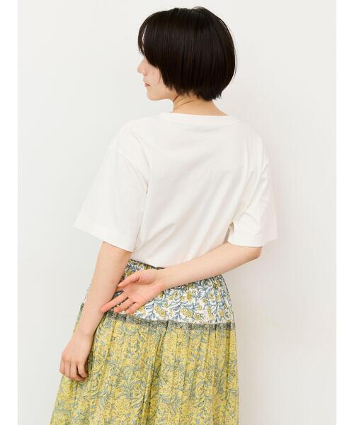 Samansa Mos2(サマンサ モスモス)の「【接触冷感】ロゴアソートプリントTシャツ(Tシャツ/カットソー・レディース・グリーン/オフホワイト/チャコールグレー/グレー・F)」の12枚目の写真