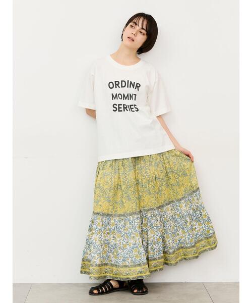 Samansa Mos2(サマンサ モスモス)の「【接触冷感】ロゴアソートプリントTシャツ(Tシャツ/カットソー・レディース・グリーン/オフホワイト/チャコールグレー/グレー・F)」の13枚目の写真