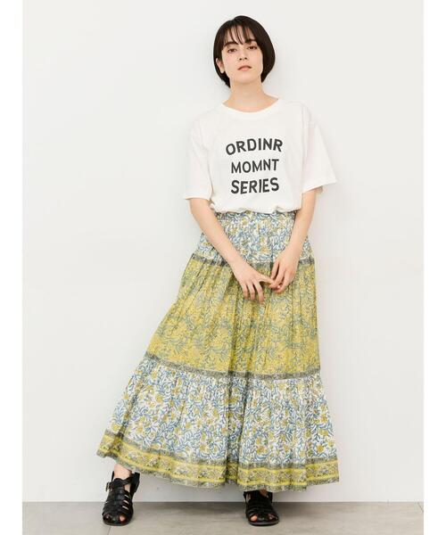 Samansa Mos2(サマンサ モスモス)の「【接触冷感】ロゴアソートプリントTシャツ(Tシャツ/カットソー・レディース・グリーン/オフホワイト/チャコールグレー/グレー・F)」の14枚目の写真