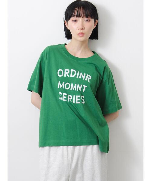 Samansa Mos2(サマンサ モスモス)の「【接触冷感】ロゴアソートプリントTシャツ(Tシャツ/カットソー・レディース・グリーン/オフホワイト/チャコールグレー/グレー・F)」の19枚目の写真