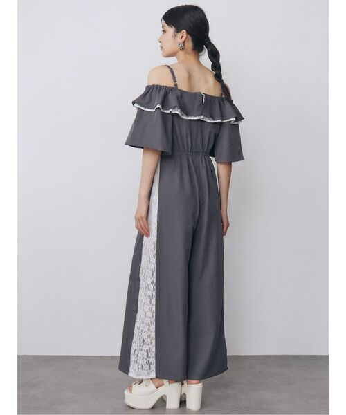 MURUA（ムルーア）の「【WEB限定】2WAYレースアップオールインワン　夏服（つなぎ/オールインワン・レディース・ブラック/グレー・FREE）」の21枚目の写真