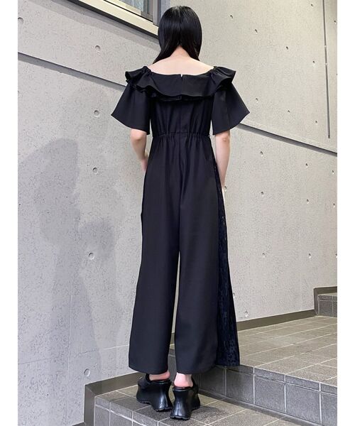 MURUA（ムルーア）の「【WEB限定】2WAYレースアップオールインワン　夏服（つなぎ/オールインワン・レディース・ブラック/グレー・FREE）」の5枚目の写真