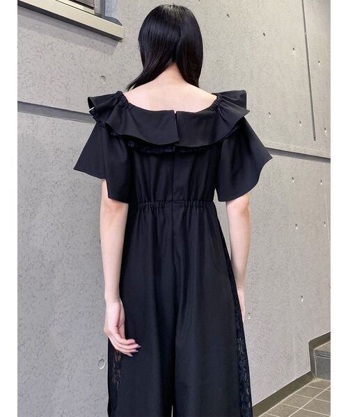 MURUA（ムルーア）の「【WEB限定】2WAYレースアップオールインワン　夏服（つなぎ/オールインワン・レディース・ブラック/グレー・FREE）」の3枚目の写真