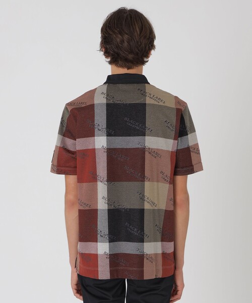 BLACK LABEL CRESTBRIDGE（ブラックレーベル・クレストブリッジ）の「【10th ANNIVERSARY】レッドチェックジャカードプレミアムポロシャツ（ポロシャツ・メンズ・レッド系その他2・M/L/XL）」の4枚目の写真