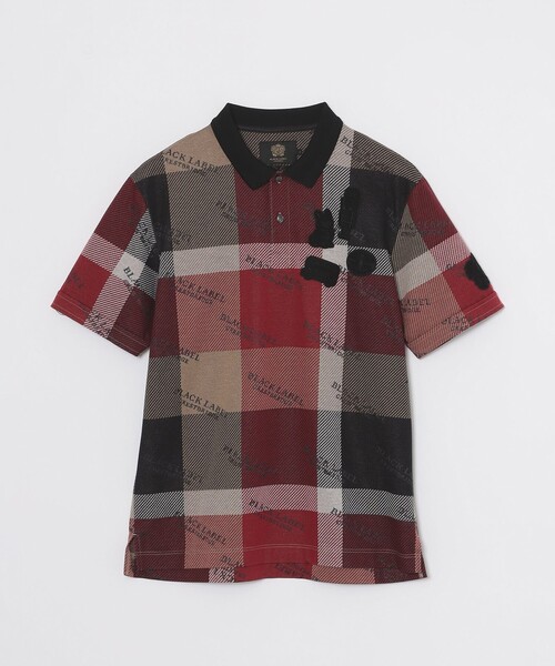 BLACK LABEL CRESTBRIDGE（ブラックレーベル・クレストブリッジ）の「【10th ANNIVERSARY】レッドチェックジャカードプレミアムポロシャツ（ポロシャツ・メンズ・レッド系その他2・M/L/XL）」の7枚目の写真