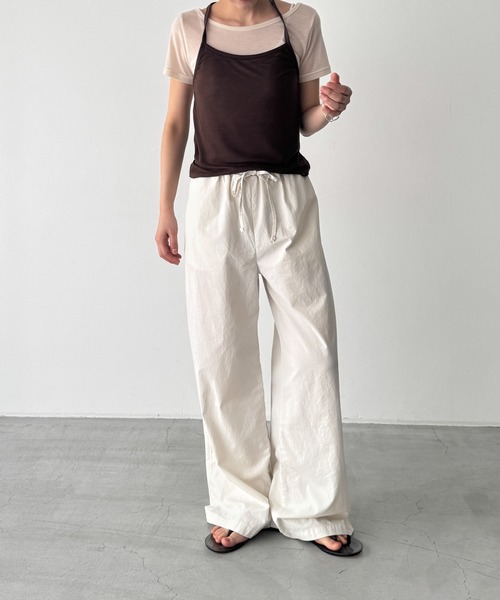 CANAL JEAN(キャナルジーン)の「El mar バイオコットンイージーパンツ(その他パンツ・レディース・クリーム/チャコールグレー・ONE SIZE)」の8枚目の写真