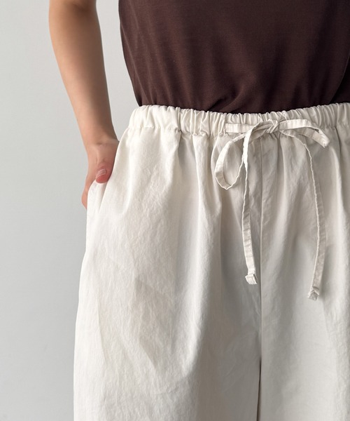 CANAL JEAN(キャナルジーン)の「El mar バイオコットンイージーパンツ(その他パンツ・レディース・クリーム/チャコールグレー・ONE SIZE)」の12枚目の写真