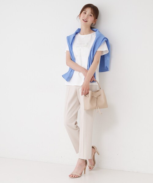 COUP DE CHANCE(クードシャンス)の「【接触冷感/抗菌防臭/消臭/UVカット】半袖ロゴTシャツ(Tシャツ/カットソー・レディース・ブラック/ホワイト・34/38)」の5枚目の写真
