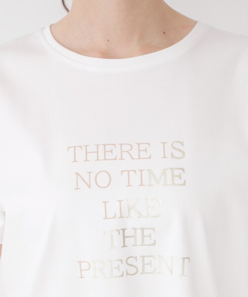 COUP DE CHANCE(クードシャンス)の「【接触冷感/抗菌防臭/消臭/UVカット】半袖ロゴTシャツ(Tシャツ/カットソー・レディース・ブラック/ホワイト・34/38)」の14枚目の写真