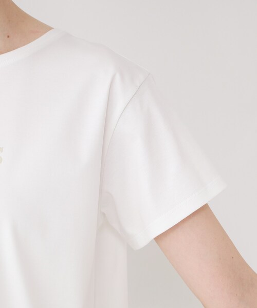 COUP DE CHANCE(クードシャンス)の「【接触冷感/抗菌防臭/消臭/UVカット】半袖ロゴTシャツ(Tシャツ/カットソー・レディース・ブラック/ホワイト・34/38)」の15枚目の写真