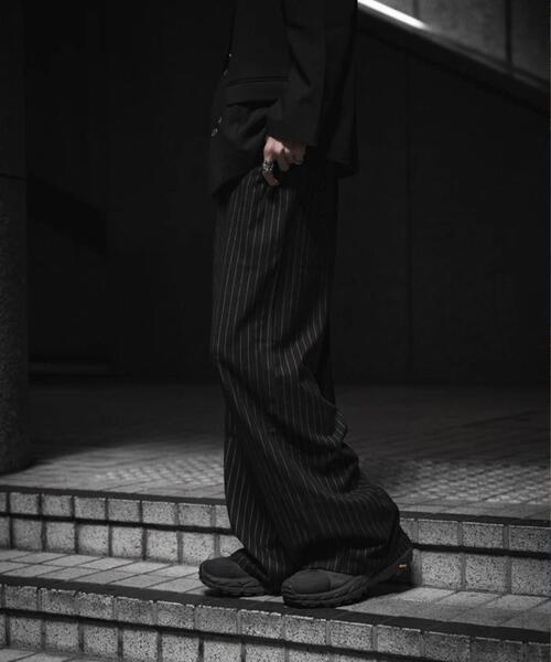 gibous（ギボス）の「gibous/ギボス/striped baggy pants（その他パンツ・レディース・ブラック・M/S/L）」の3枚目の写真