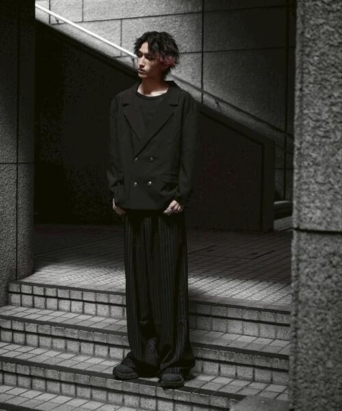 gibous（ギボス）の「gibous/ギボス/striped baggy pants（その他パンツ・レディース・ブラック・M/S/L）」の5枚目の写真