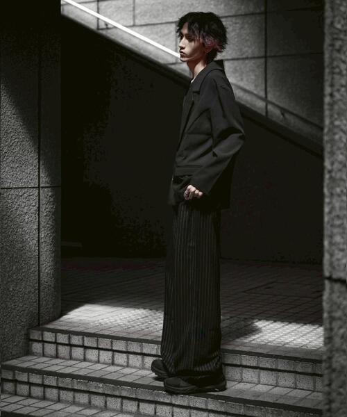gibous（ギボス）の「gibous/ギボス/striped baggy pants（その他パンツ・レディース・ブラック・M/S/L）」の6枚目の写真
