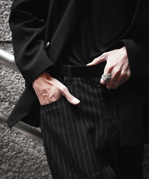 gibous（ギボス）の「gibous/ギボス/striped baggy pants（その他パンツ・レディース・ブラック・M/S/L）」の7枚目の写真