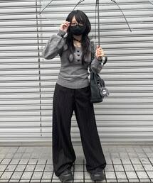 gibous（ギボス）の「gibous/ギボス/striped baggy pants（その他パンツ）」