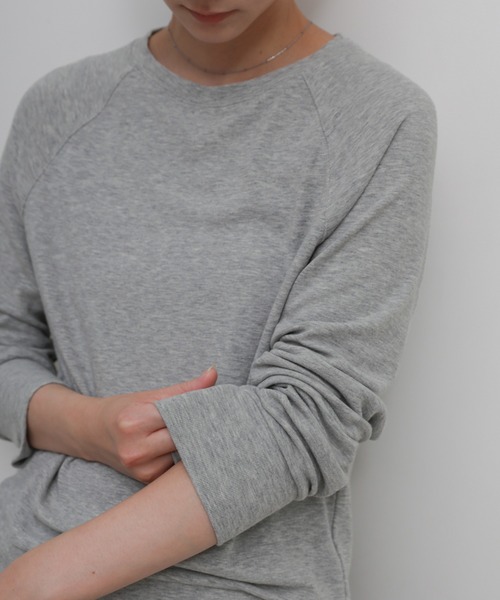 select MOCA(セレクトモカ)の「シンプルラグランスリーブカットソー(Tシャツ/カットソー・レディース・チャコールグレー/グレー/ブラック・FREE)」の9枚目の写真