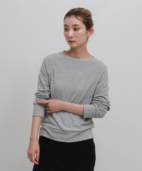 select MOCA(セレクトモカ)の「シンプルラグランスリーブカットソー(Tシャツ/カットソー・レディース・チャコールグレー/グレー/ブラック・FREE)」の10枚目の写真