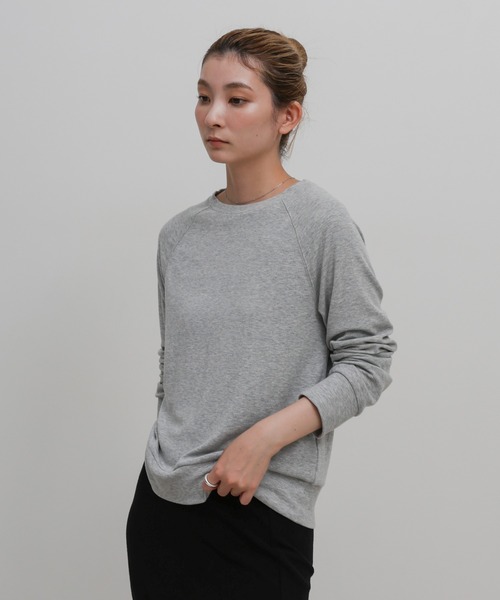 select MOCA(セレクトモカ)の「シンプルラグランスリーブカットソー(Tシャツ/カットソー・レディース・チャコールグレー/グレー/ブラック・FREE)」の8枚目の写真