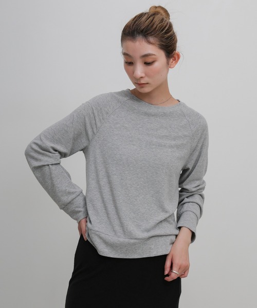 select MOCA(セレクトモカ)の「シンプルラグランスリーブカットソー(Tシャツ/カットソー・レディース・チャコールグレー/グレー/ブラック・FREE)」の13枚目の写真