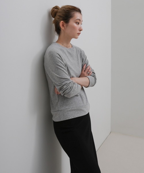 select MOCA(セレクトモカ)の「シンプルラグランスリーブカットソー(Tシャツ/カットソー・レディース・チャコールグレー/グレー/ブラック・FREE)」の14枚目の写真