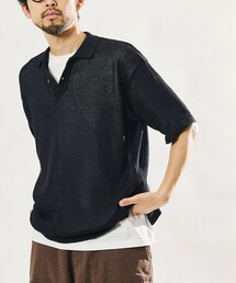 FREAK'S STORE | シアー サマーニットポロシャツ&コットンTシャツ レイヤードセット/アンサンブル(ポロシャツ)