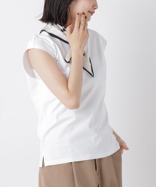 NANO universe(ナノユニバース)の「気化冷却機能 ノースリーブクルーネックトップス(Tシャツ/カットソー・レディース・ホワイト/ブラック/ベージュ・FREE)」の20枚目の写真