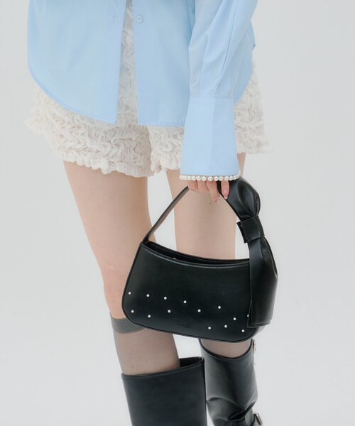 mystic(ミスティック)の「【lilium by lily】リボンパール2wayBAG(トートバッグ・レディース・ブラック/ブラウン・ONE SIZE)」の8枚目の写真