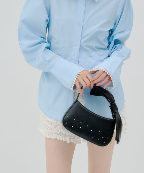 mystic(ミスティック)の「【lilium by lily】リボンパール2wayBAG(トートバッグ・レディース・ブラック/ブラウン・ONE SIZE)」の10枚目の写真