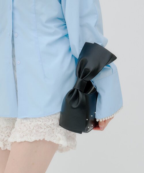 mystic(ミスティック)の「【lilium by lily】リボンパール2wayBAG(トートバッグ・レディース・ブラック/ブラウン・ONE SIZE)」の12枚目の写真