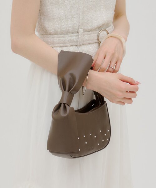 mystic(ミスティック)の「【lilium by lily】リボンパール2wayBAG(トートバッグ・レディース・ブラック/ブラウン・ONE SIZE)」の14枚目の写真