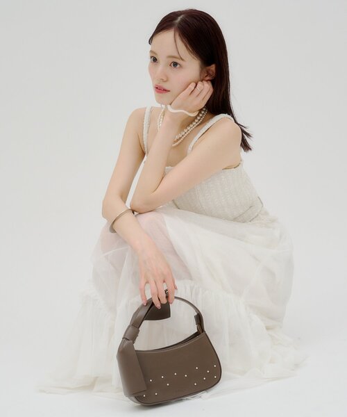 mystic(ミスティック)の「【lilium by lily】リボンパール2wayBAG(トートバッグ・レディース・ブラック/ブラウン・ONE SIZE)」の16枚目の写真